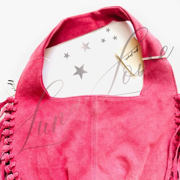 FREE PEOPLE Riley Fringe Bag In Sangria Sunset NWT - Picture 3 of 10